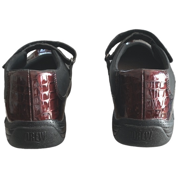 DREW I Rose Mary Jane Croc Embossed Patent Leather Ortho Shoes 9W - Picture 7 of 14